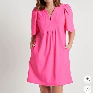 Jude Connally V-Neck Willa Dress Spring Pink Size M NWOT